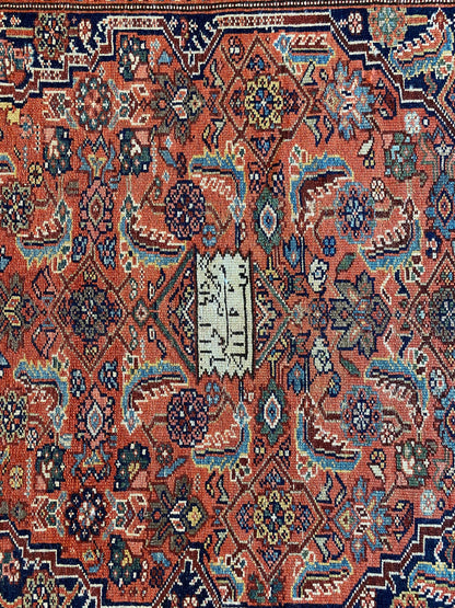 Handwoven Antique Runner Rug, Long Traditional Oriental Wool Rug — detail 11