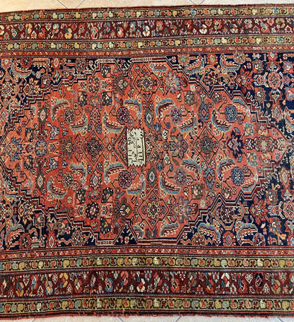 Handwoven Antique Runner Rug, Long Traditional Oriental Wool Rug — detail 12
