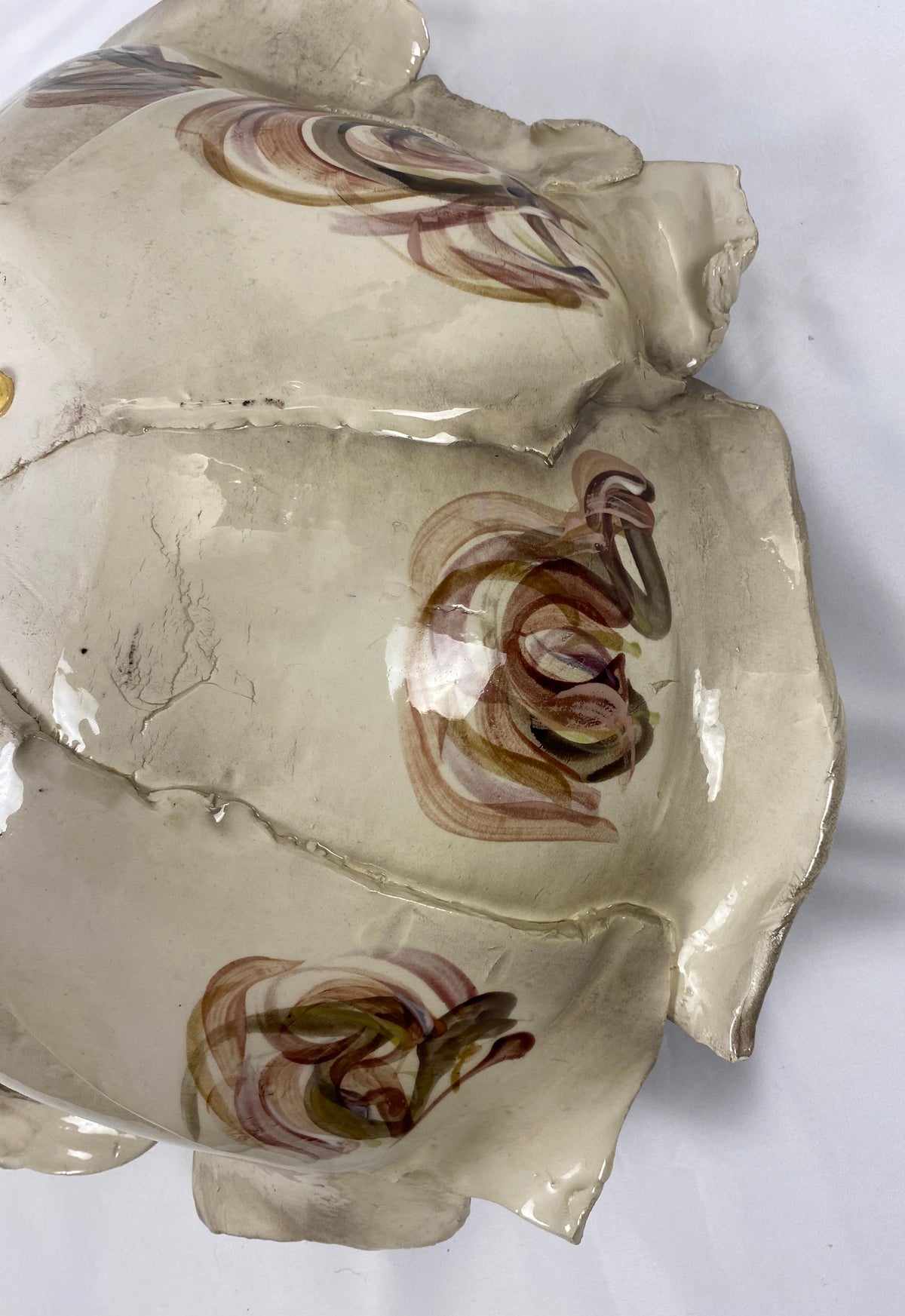 Large Sculpted Ceramic Bowl by Gail Markiewicz — detail 11