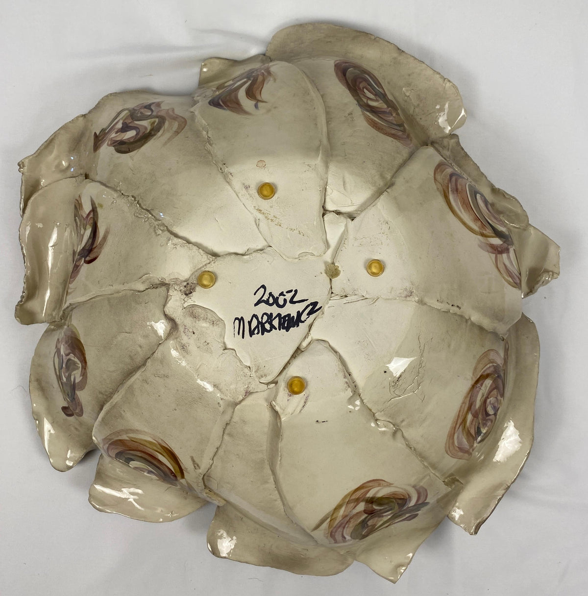 Large Sculpted Ceramic Bowl by Gail Markiewicz — detail 3