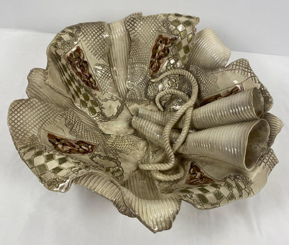 Large Sculpted Ceramic Bowl by Gail Markiewicz — detail 4