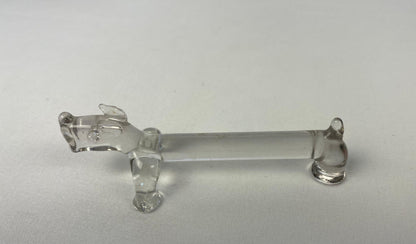 Set of 10 Molded Glass Knife Rests French Basset Hound Shape — detail 5