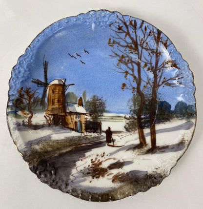 Set of 4 Victorian Style Decorative Plates with Landscape Scenes — detail 3