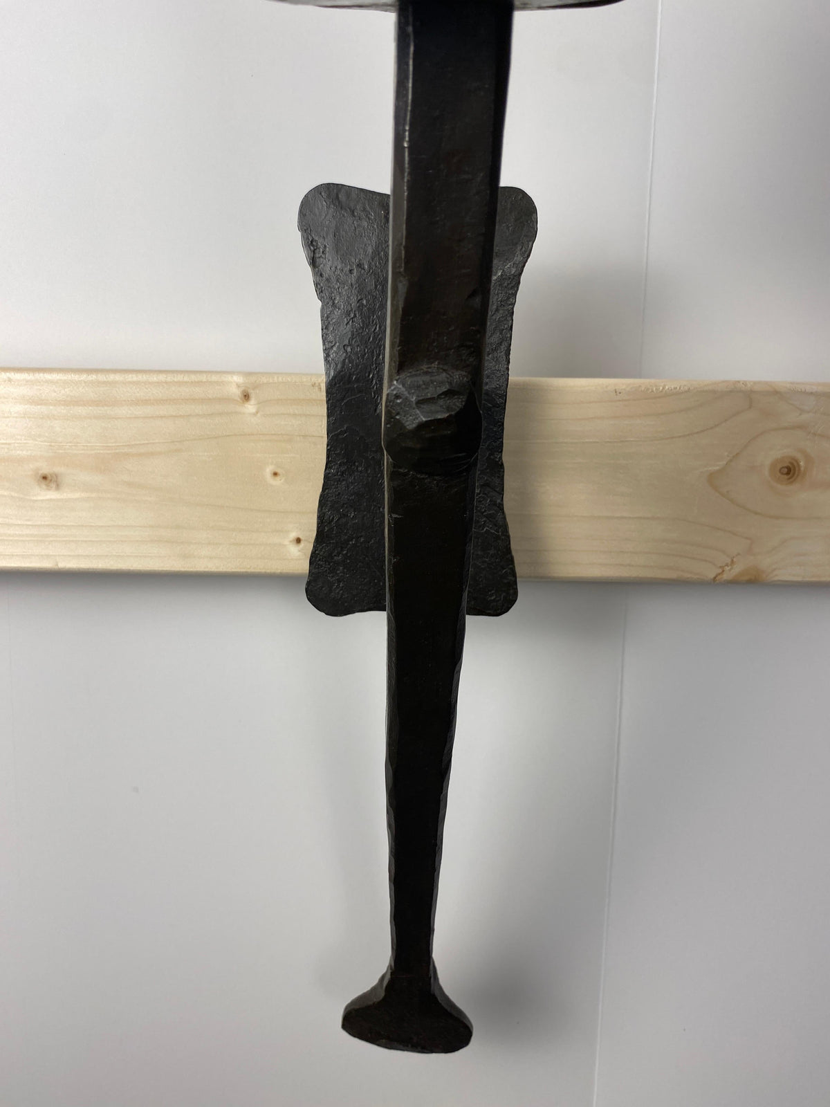 3 Large Spanish Colonial Style Hand Forged Iron Sconces, Traditional Torchiere — detail 8