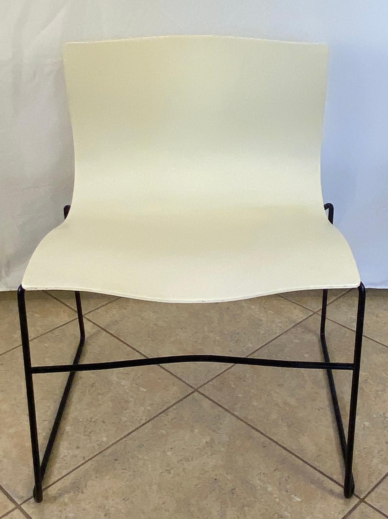 Lella and Massimo Vignelli Handkerchief Stacking Chairs, Set of 4 Knoll Chairs — detail 5