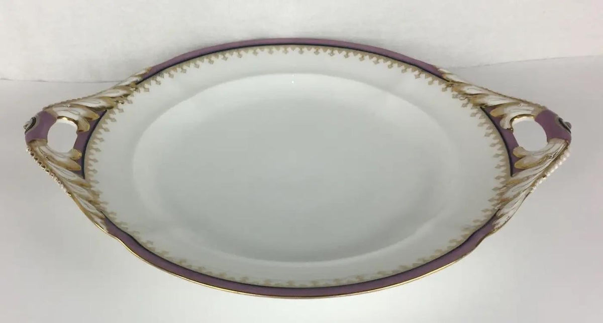 Set of 6 Limoges Porcelain Serving Dishes, Platters, Bowl and Gravy Boats Set — detail 5