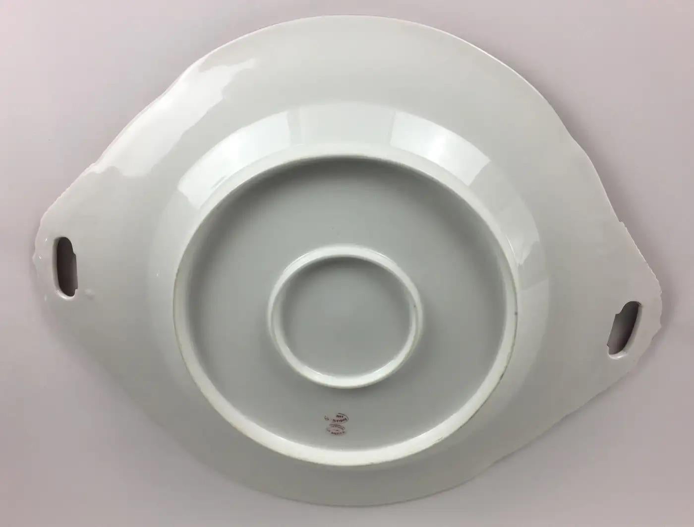 Set of 6 Limoges Porcelain Serving Dishes, Platters, Bowl and Gravy Boats Set — detail 8