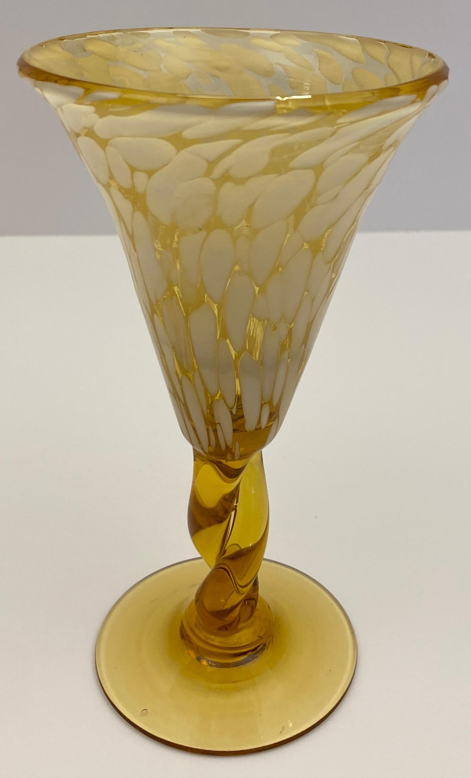 Murano Hand Blown Glass Goblets, Set of 6 — detail 5