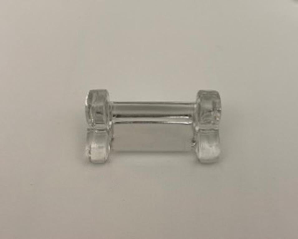 Set of 6 French Midcentury Molded Glass Knife Rests — detail 2