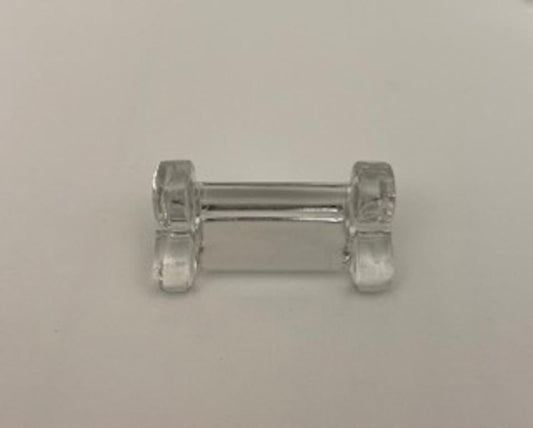 Set of 6 French Midcentury Molded Glass Knife Rests — detail 2