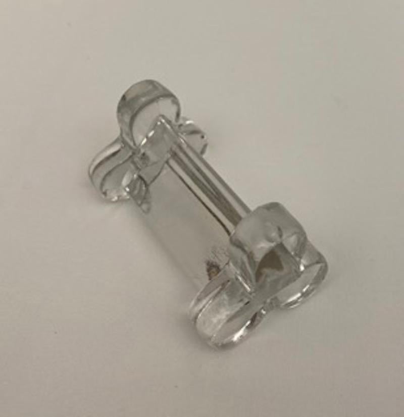 Set of 6 French Midcentury Molded Glass Knife Rests — detail 5