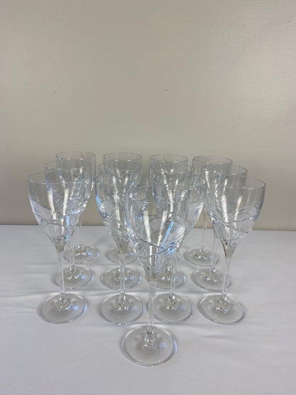 Set of 12 Cut Crystal Wine Glasses by Lenox — detail 2