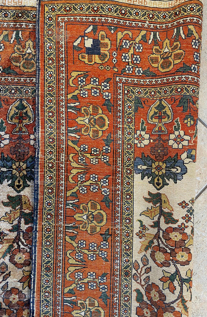 Art Deco Style Antique Caucasian Silk Rug, Signed circa 1920 — detail 3
