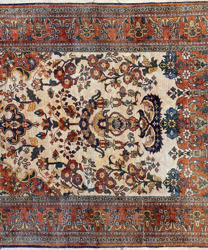 Art Deco Style Antique Caucasian Silk Rug, Signed circa 1920 — detail 5