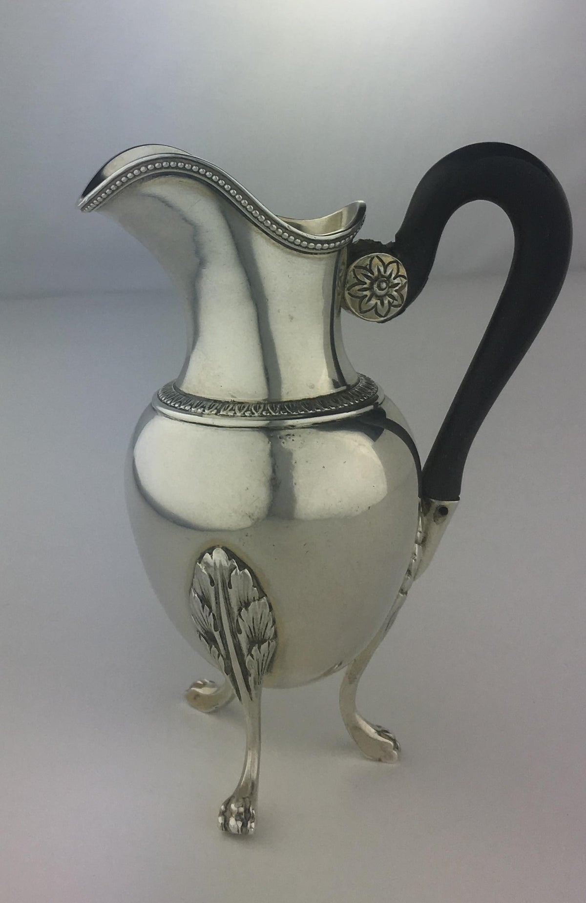 Sterling Silver Creamer by French Master Silversmith Andre Aucoc — detail 7