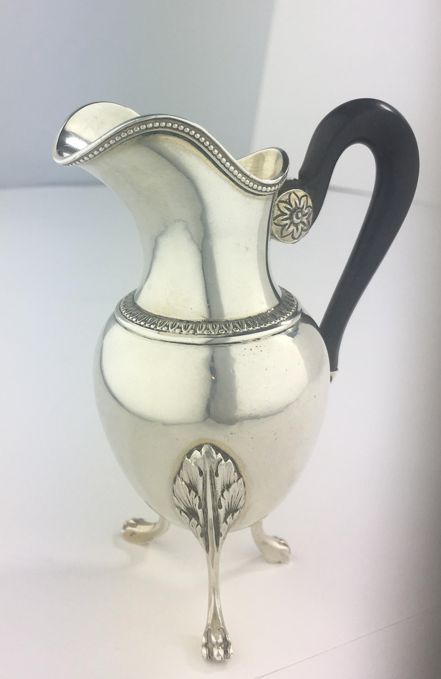Sterling Silver Creamer by French Master Silversmith Andre Aucoc — detail 5