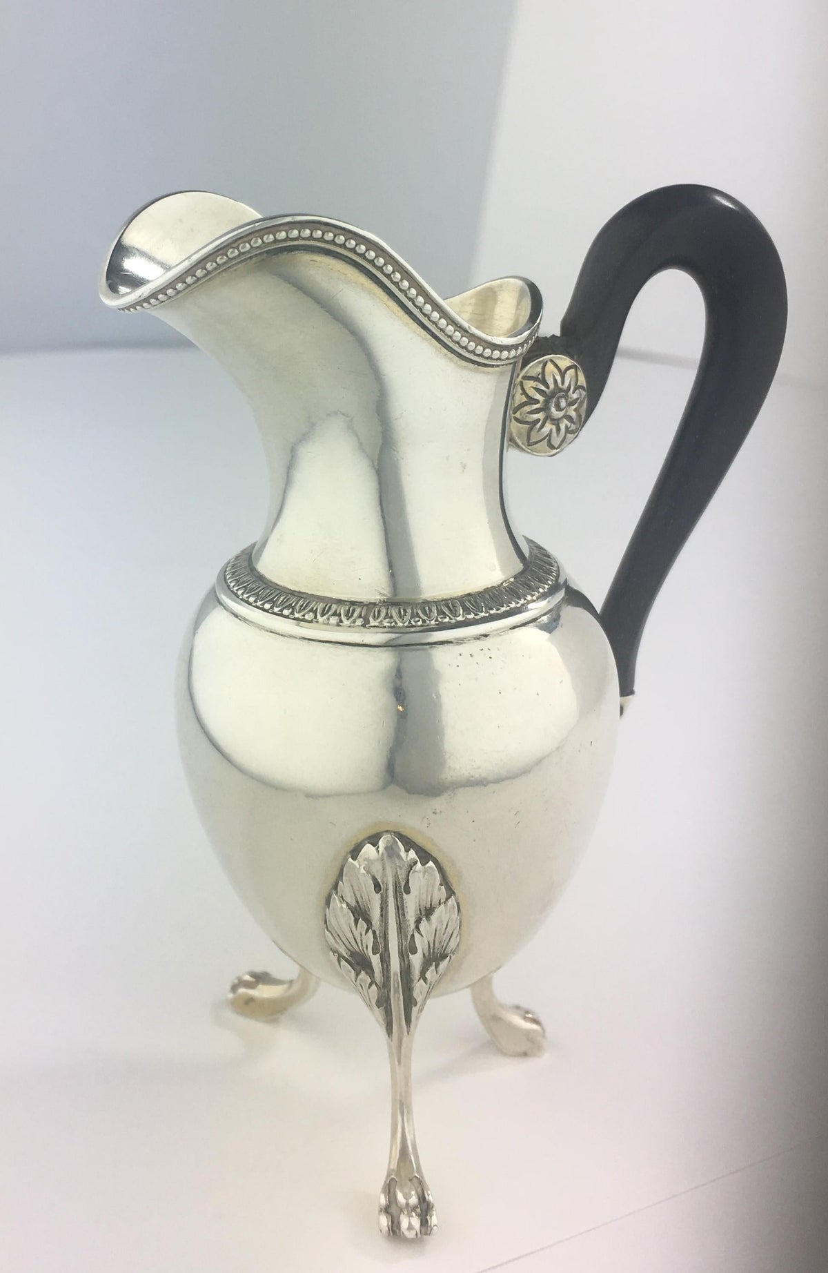 Sterling Silver Creamer by French Master Silversmith Andre Aucoc — detail 5