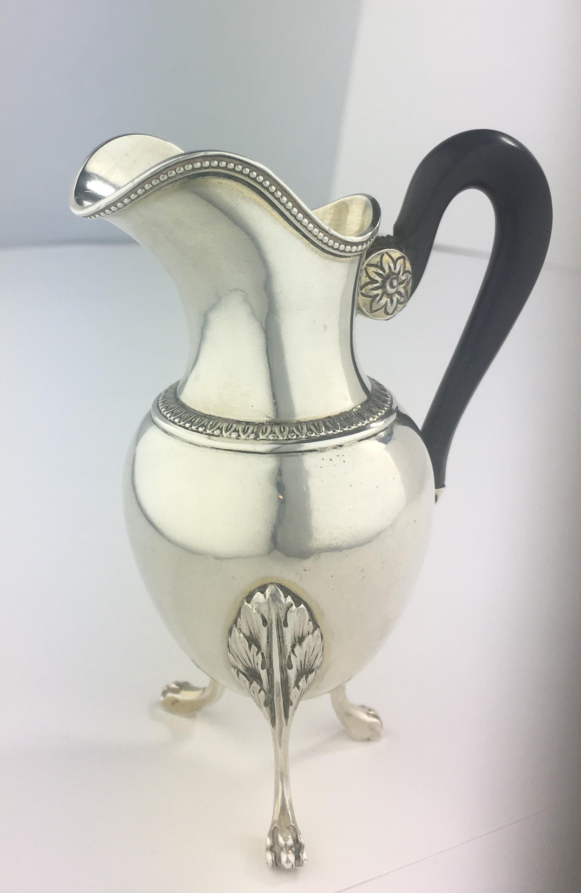 Sterling Silver Creamer by French Master Silversmith Andre Aucoc — detail 5
