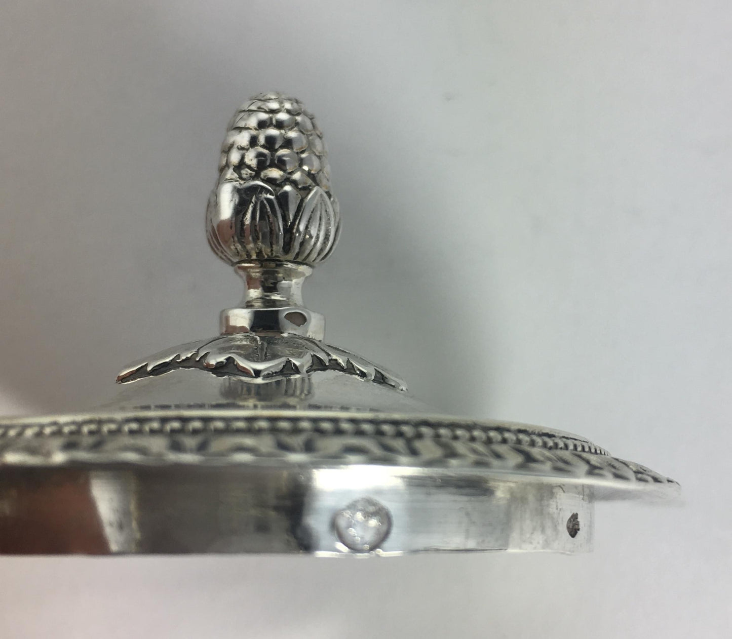 Antique 19th Century French Sterling Silver Rococo Chocolate Pot — detail 6