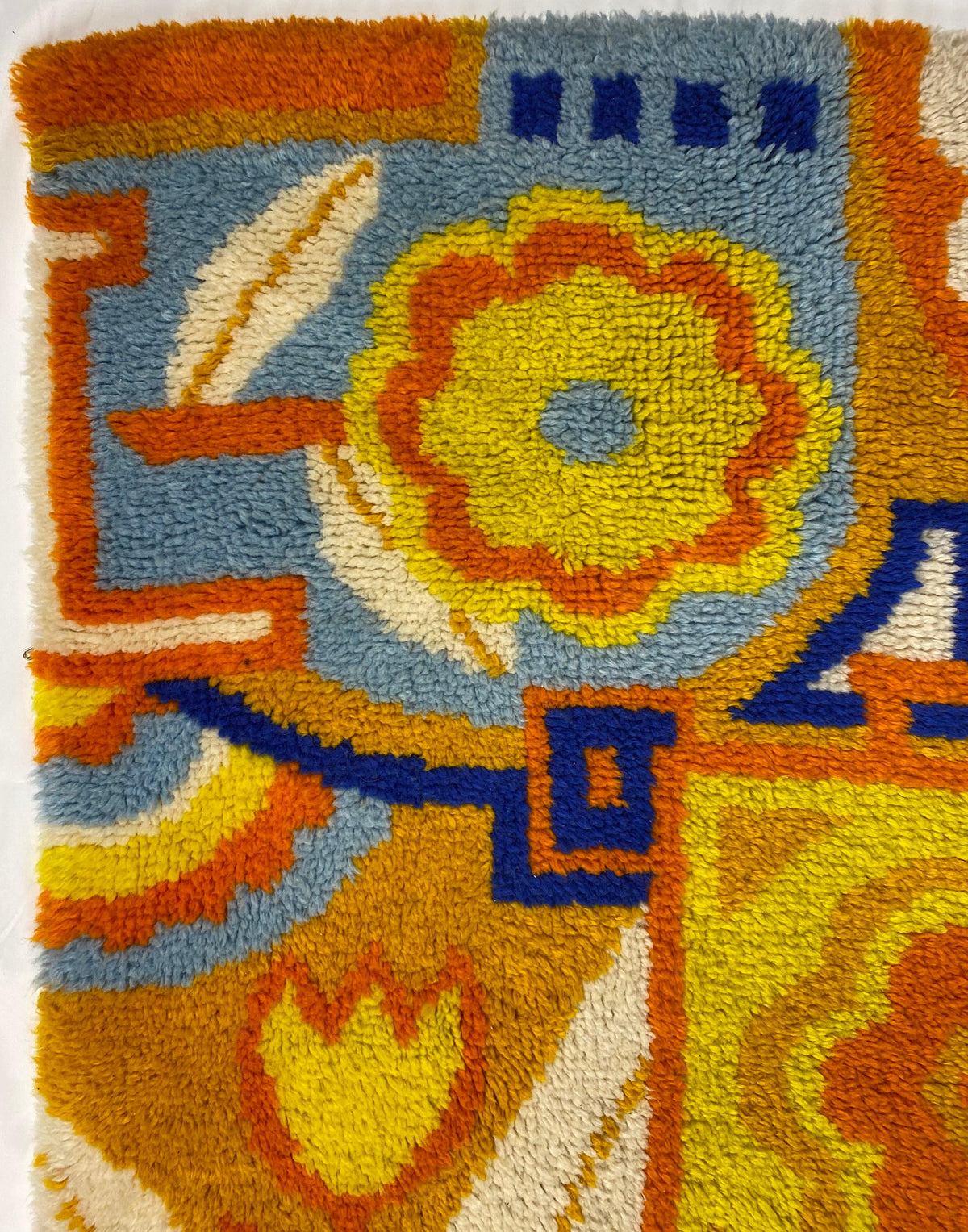 Mid-Century Multi-Colored Italian Flat Weave Rug — detail 3