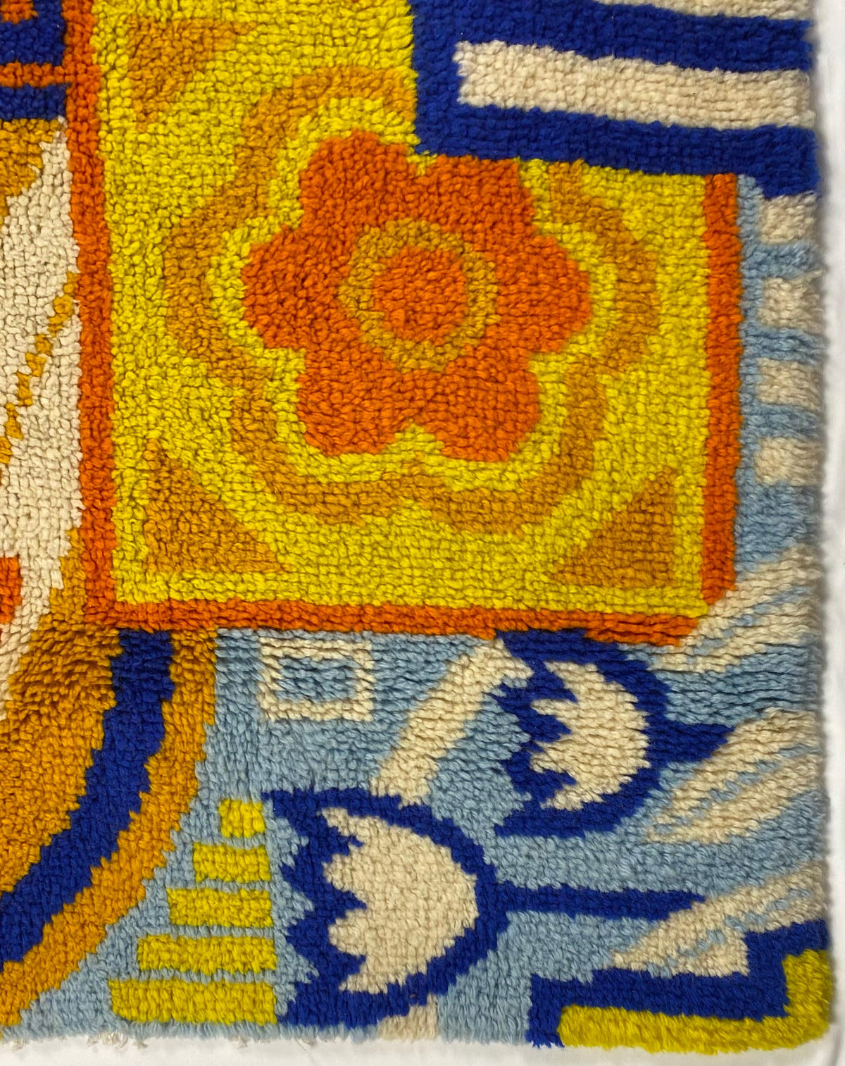 Mid-Century Multi-Colored Italian Flat Weave Rug — detail 4