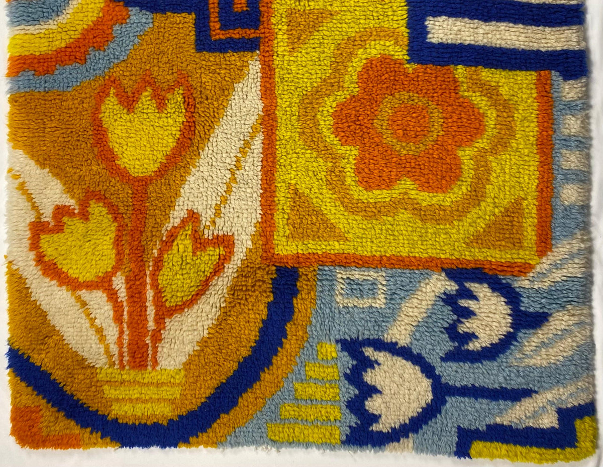 Mid-Century Multi-Colored Italian Flat Weave Rug — detail 5