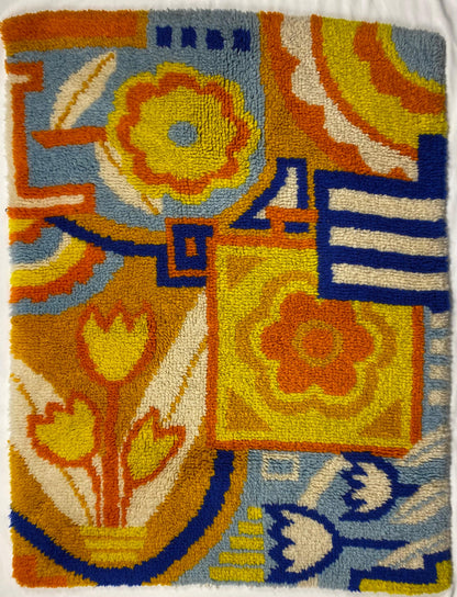 Mid-Century Multi-Colored Italian Flat Weave Rug — detail 6