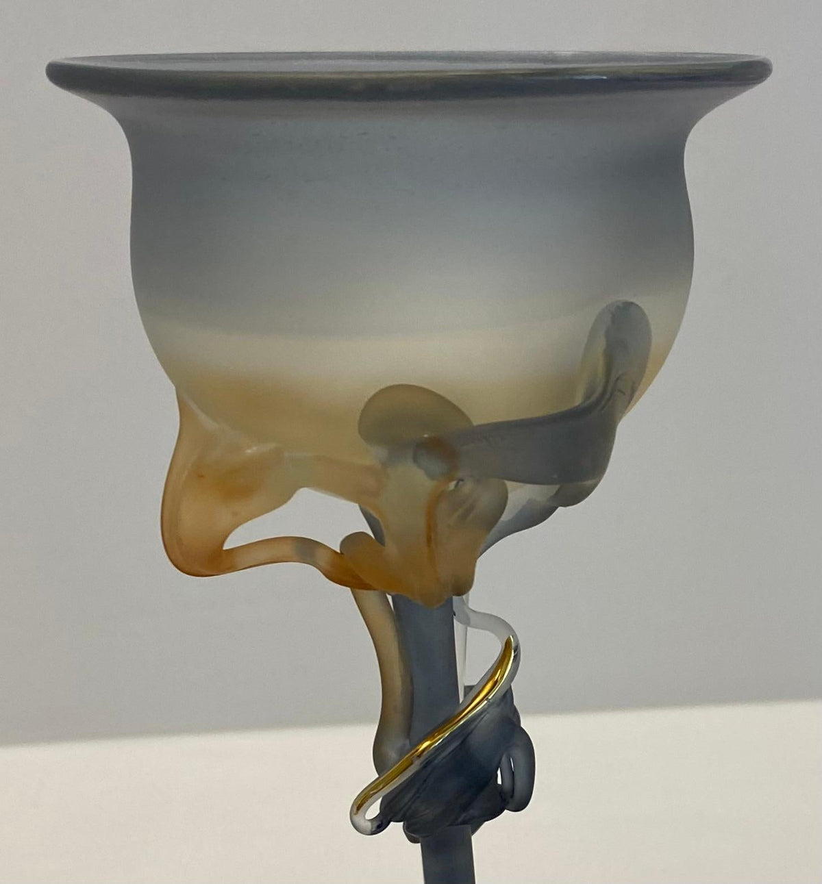 French Art Deco Style Translucent Glass Bud Vase Manner Erte Elte Vase — detail 10