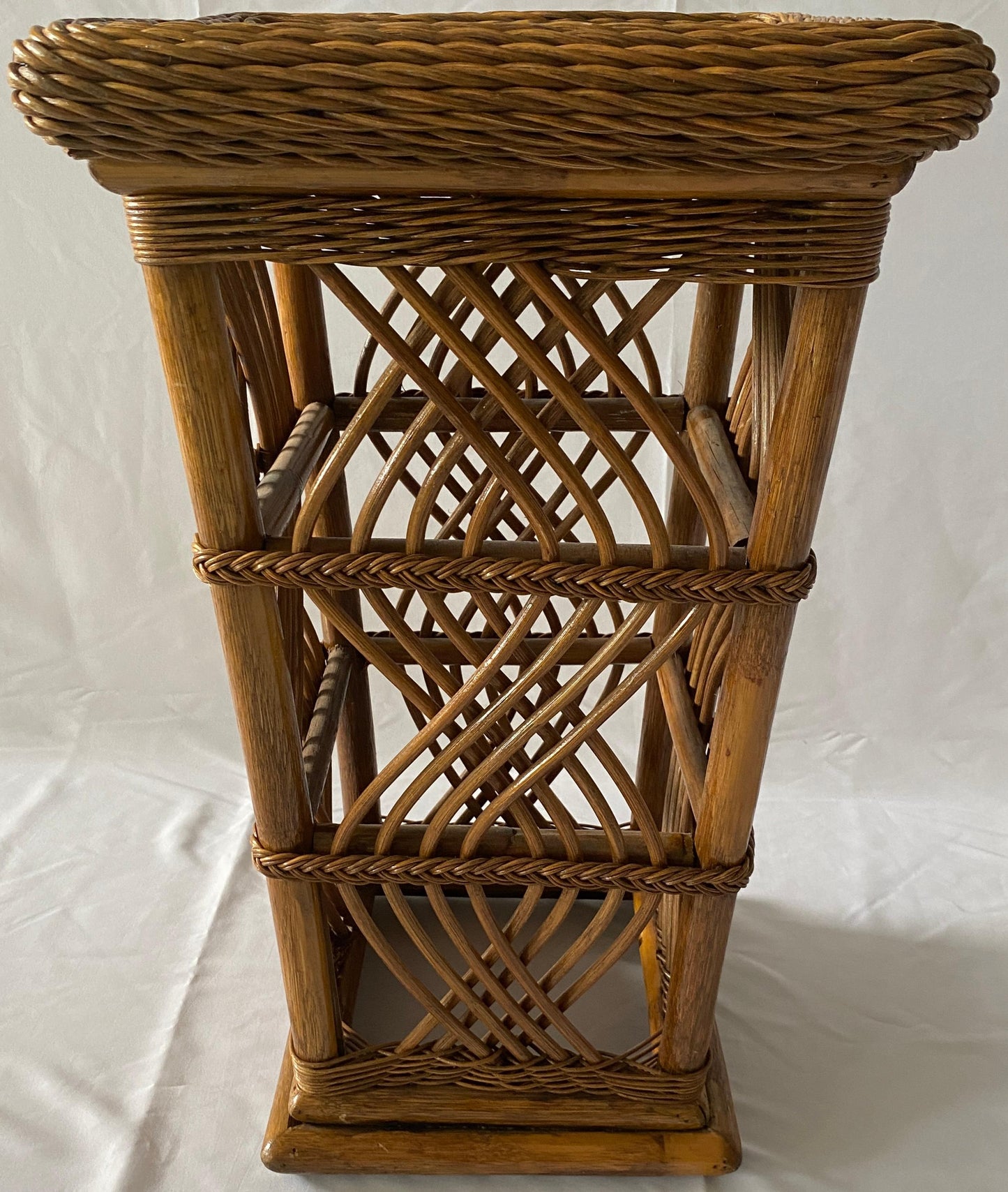 Square Bamboo End Table Rattan Side Table — detail 3