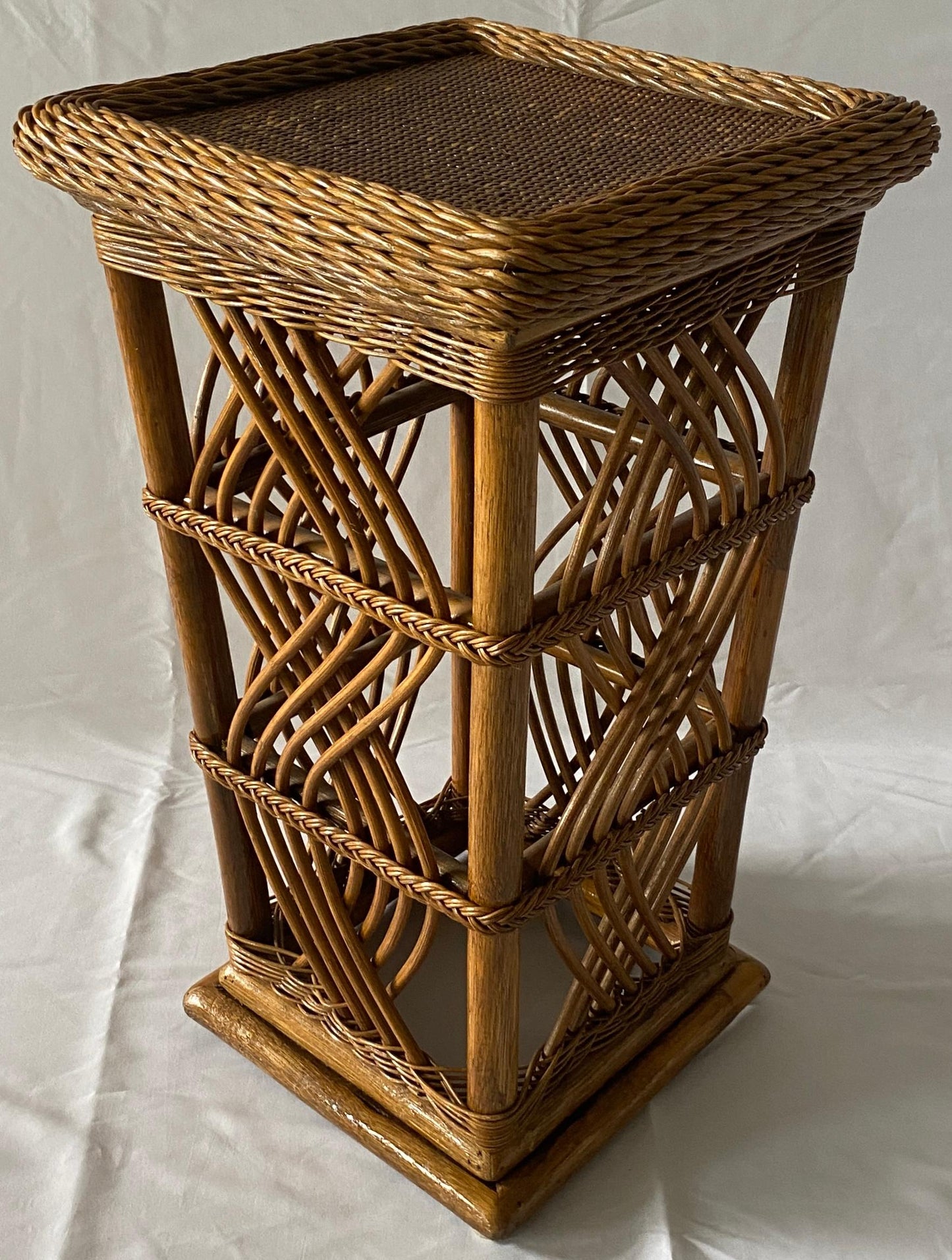 Square Bamboo End Table Rattan Side Table — detail 5