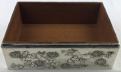Antique Japanese Silver Jewelry or Keepsake Box — detail 7