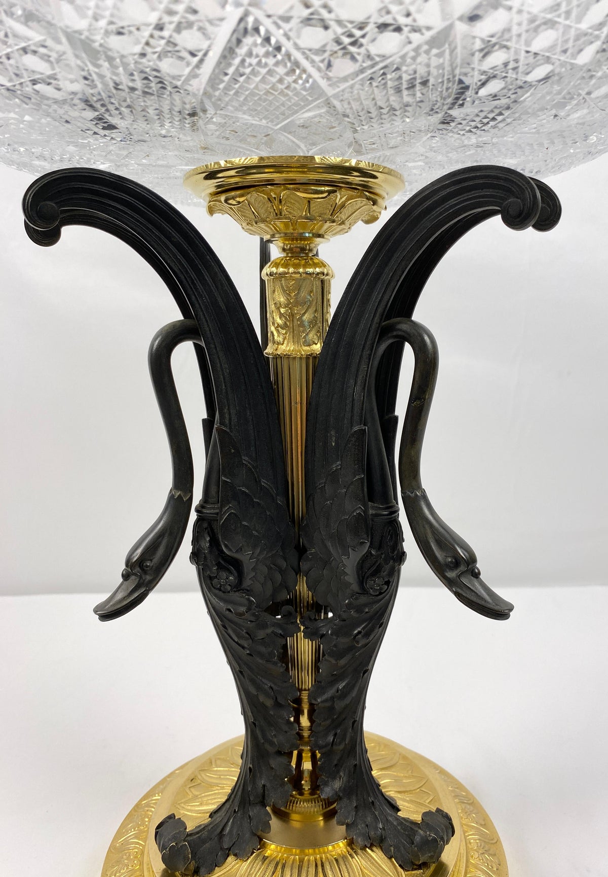 Late 19th Century Gilt Bronze Mounted Centerpiece Crystal Attrib. to Baccarat — detail 11