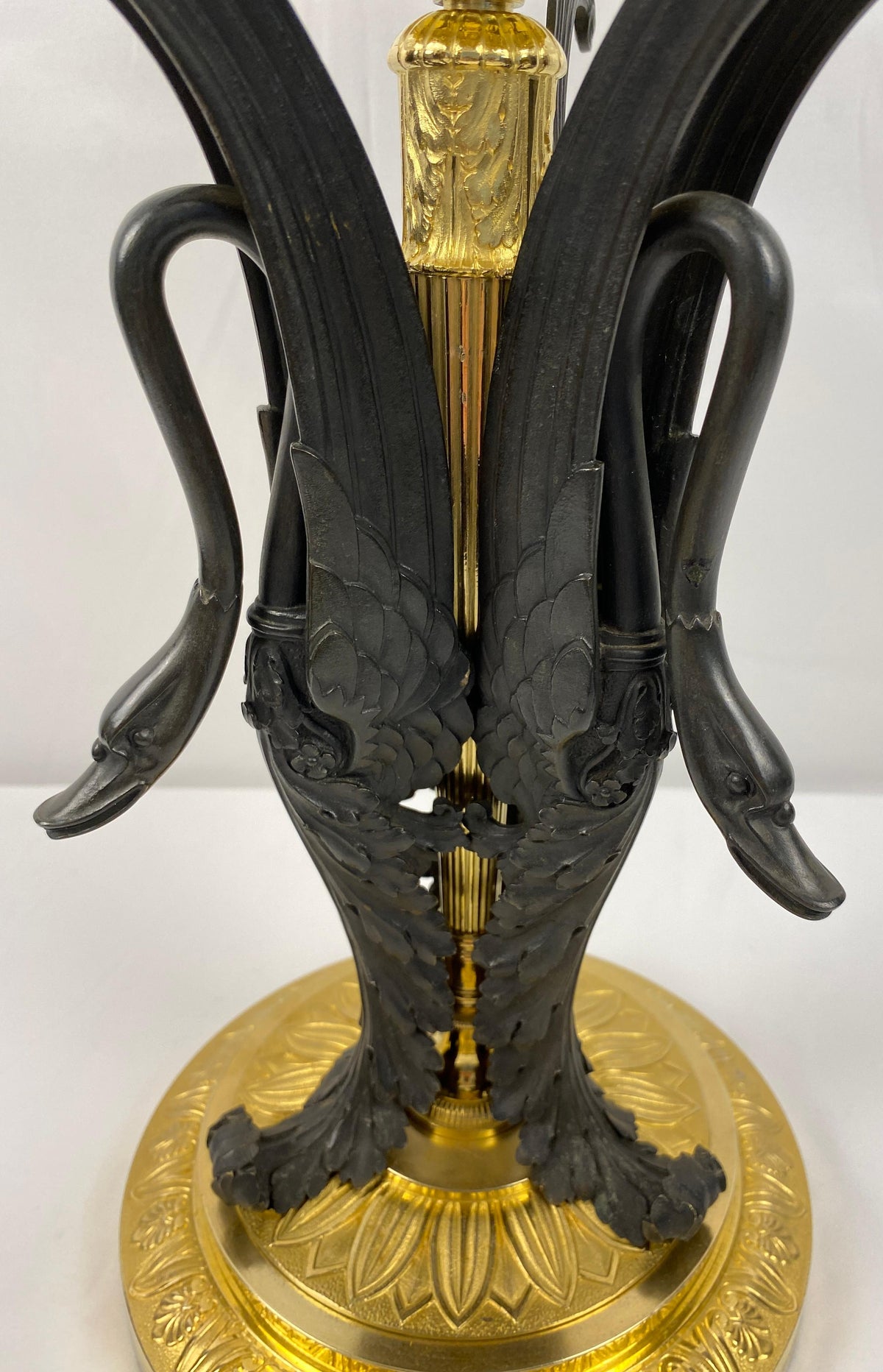 Late 19th Century Gilt Bronze Mounted Centerpiece Crystal Attrib. to Baccarat — detail 6