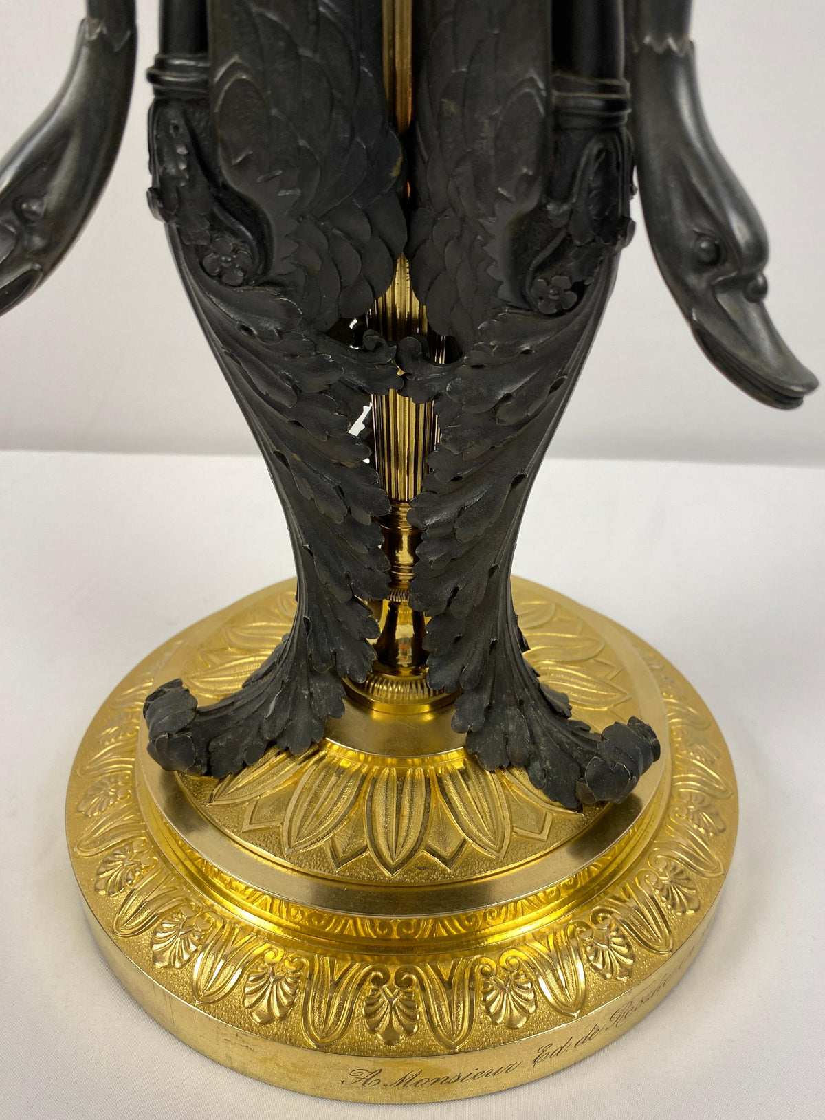 Late 19th Century Gilt Bronze Mounted Centerpiece Crystal Attrib. to Baccarat — detail 7