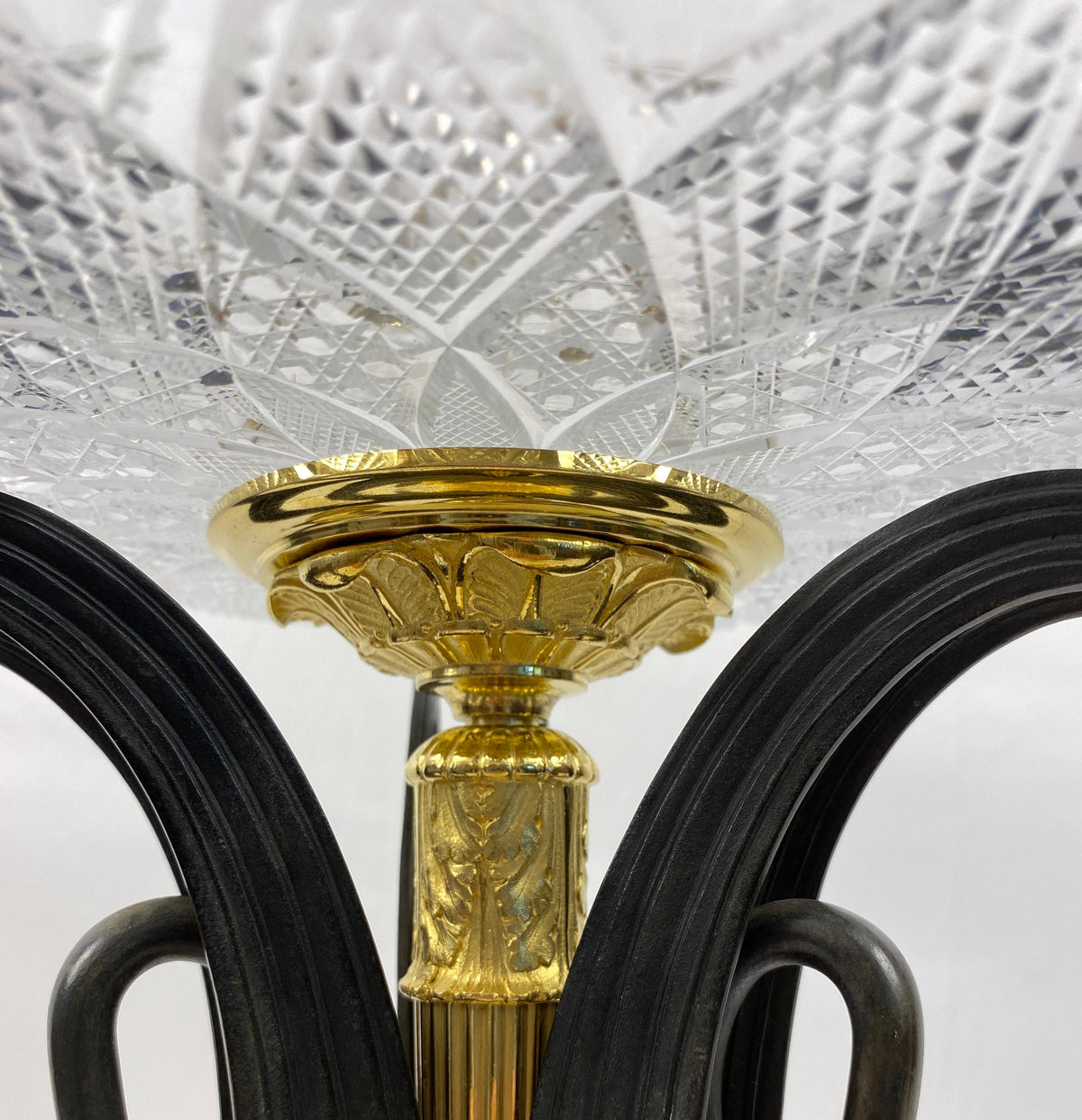 Late 19th Century Gilt Bronze Mounted Centerpiece Crystal Attrib. to Baccarat — detail 10