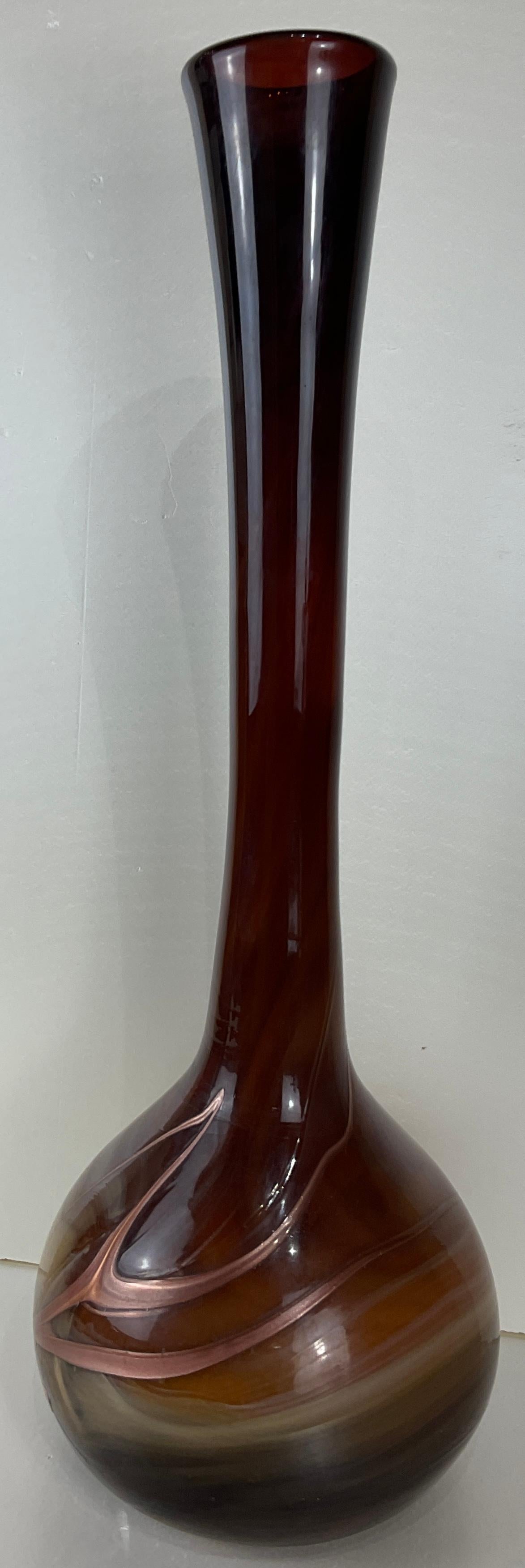 Schneider Style Soliflore Vase by La Verrerie de Maure-Vieil, French Glass Vase — detail 6