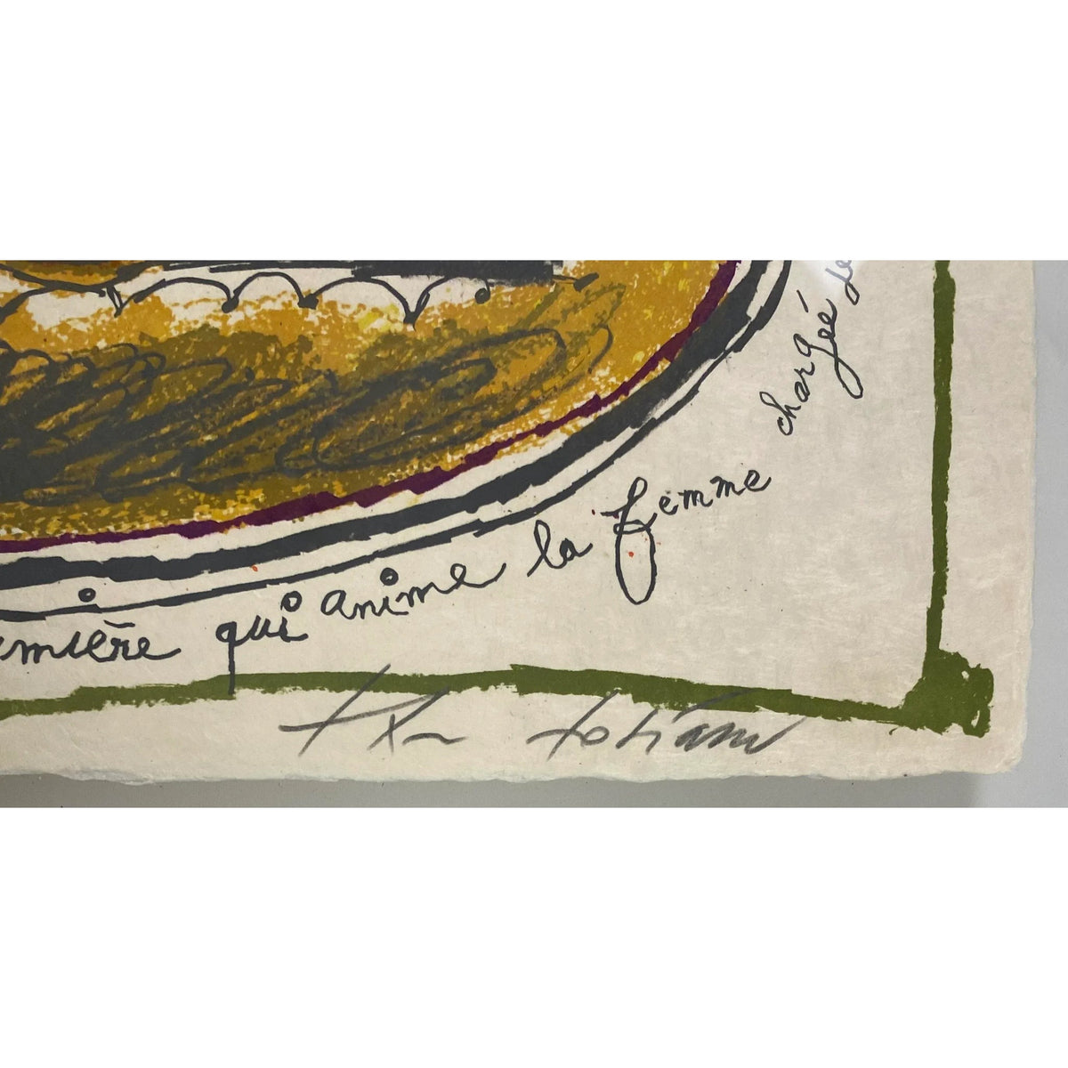 Theo Tobiasse Figurative Color Lithograph, Hand Signed and Dated — detail 2