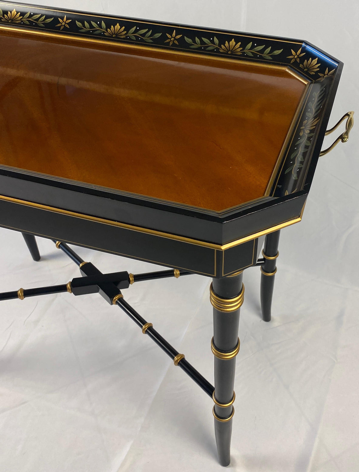 Wooden Tray Table Bamboo Style Legs — detail 7