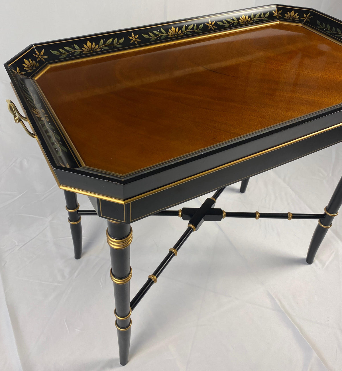 Wooden Tray Table Bamboo Style Legs — detail 8