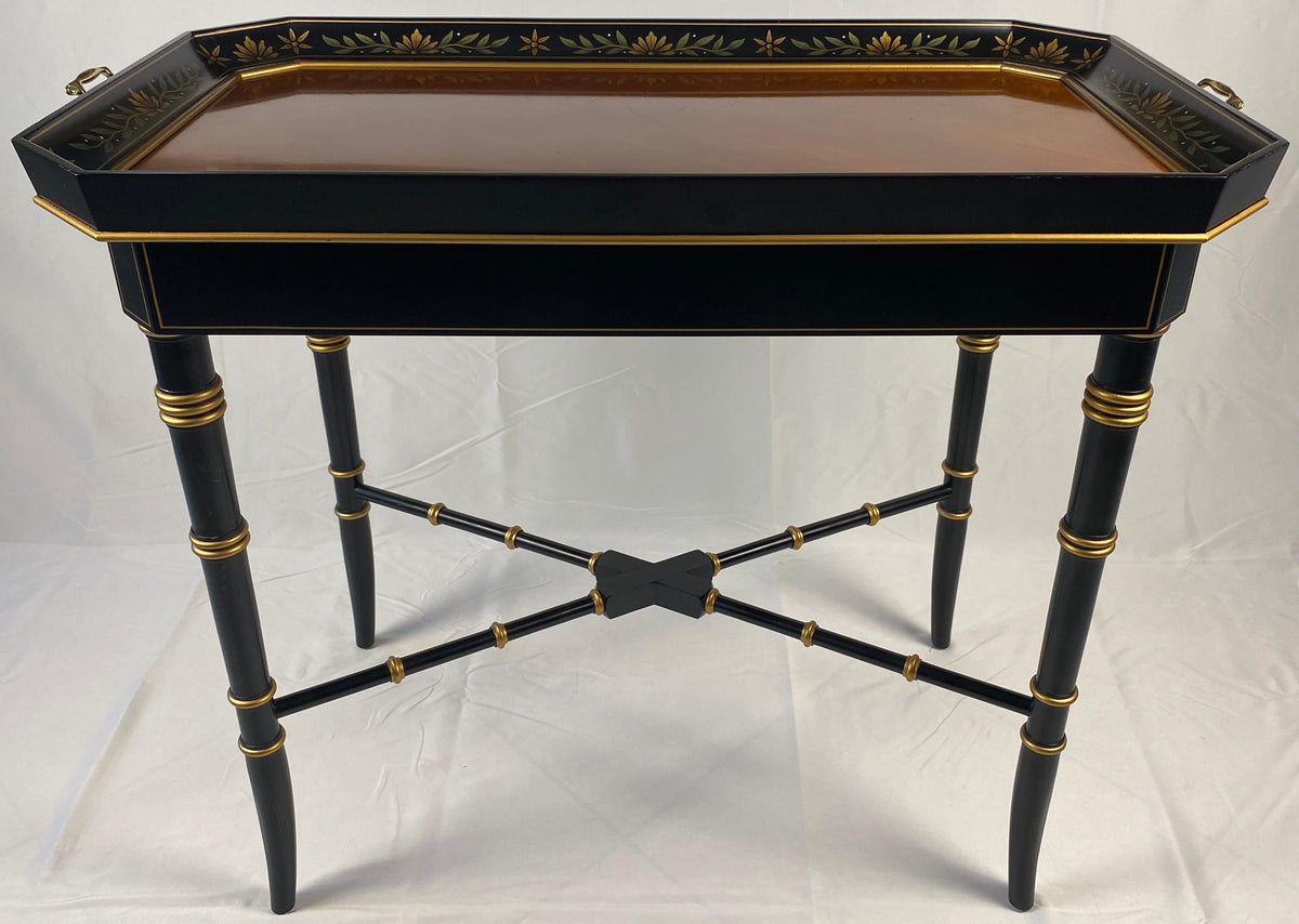 Wooden Tray Table Bamboo Style Legs — detail 5
