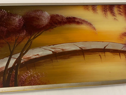 Art Deco Style Serving Tray with Japanese Cherry Blossoms — detail 3