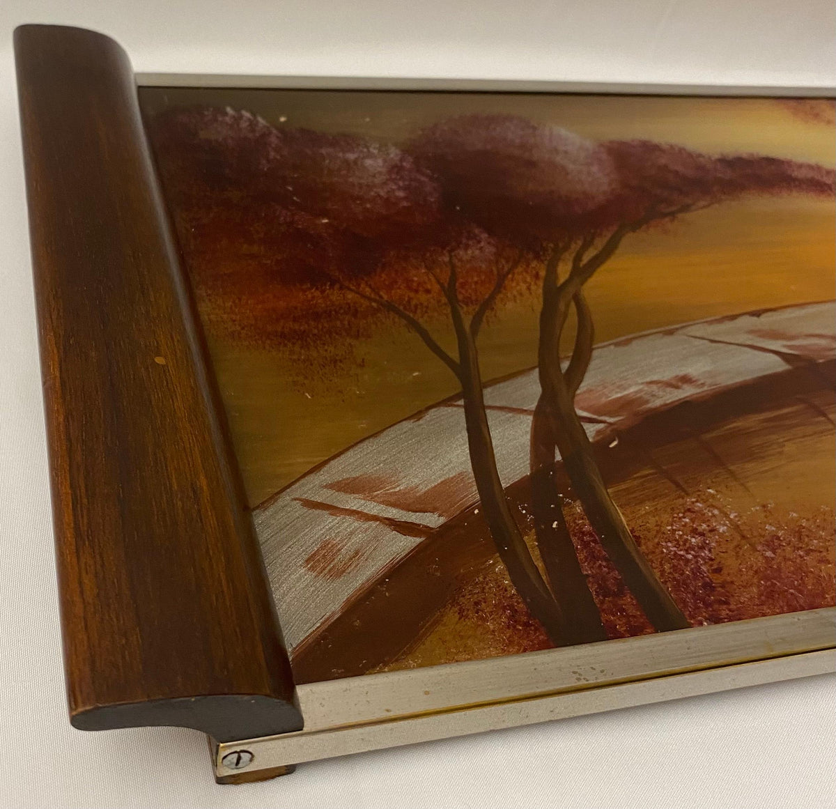 Art Deco Style Serving Tray with Japanese Cherry Blossoms — detail 4