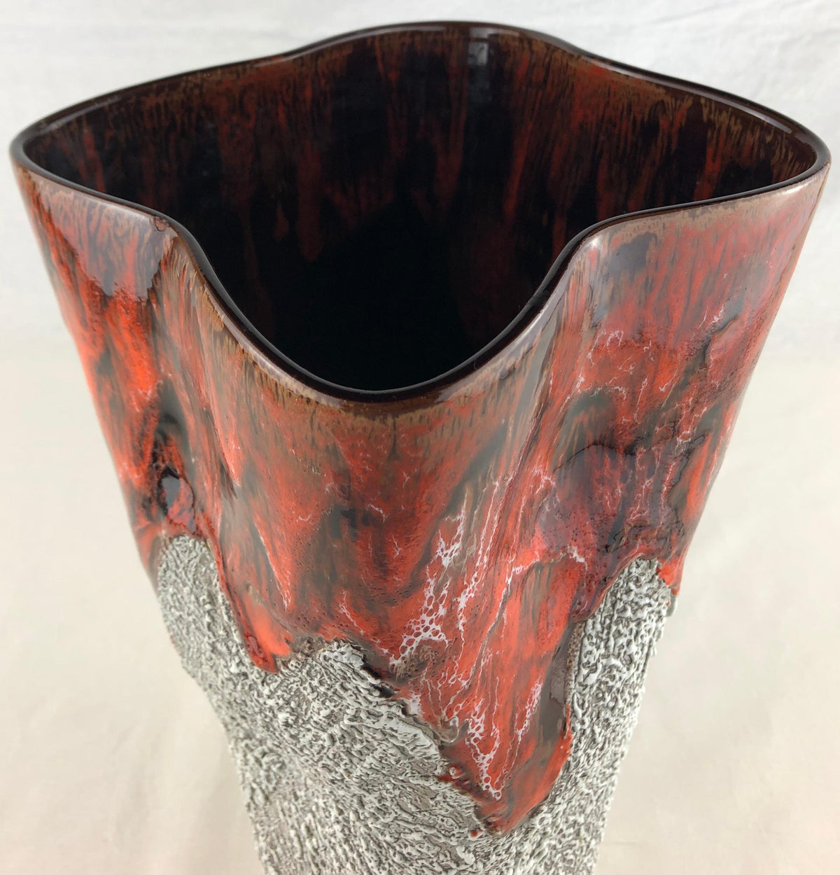 French Mid-Century Fat Lava Style Vase from Vallauris Style Charles Cart — detail 3