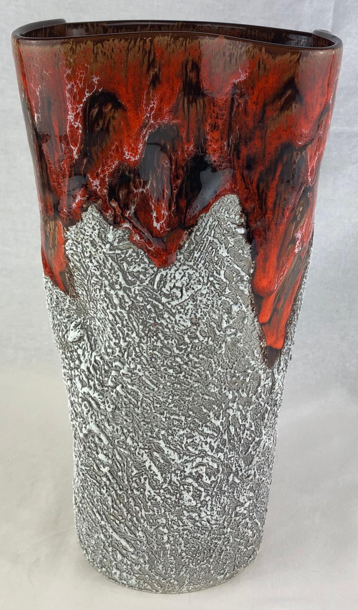 French Mid-Century Fat Lava Style Vase from Vallauris Style Charles Cart — detail 2