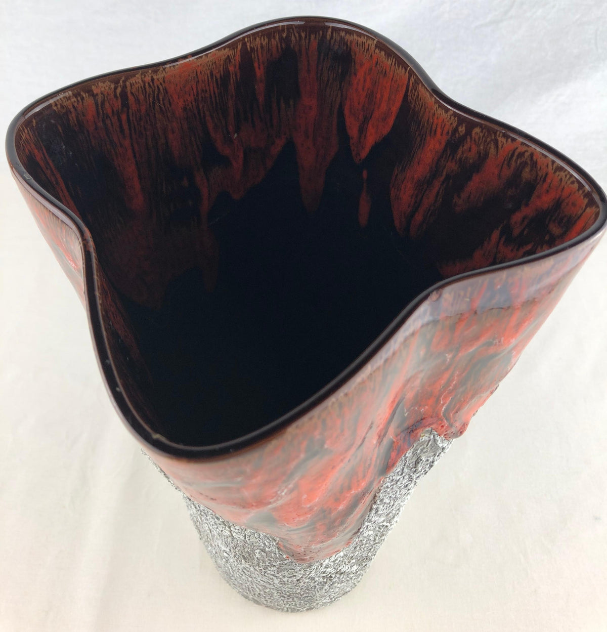 French Mid-Century Fat Lava Style Vase from Vallauris Style Charles Cart — detail 4