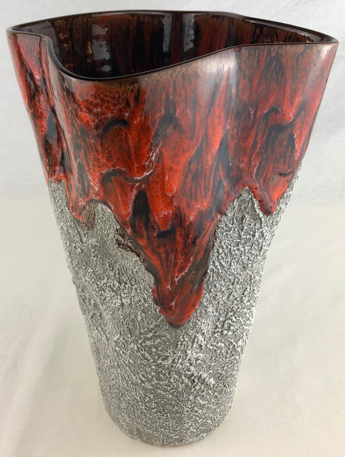French Mid-Century Fat Lava Style Vase from Vallauris Style Charles Cart — detail 5