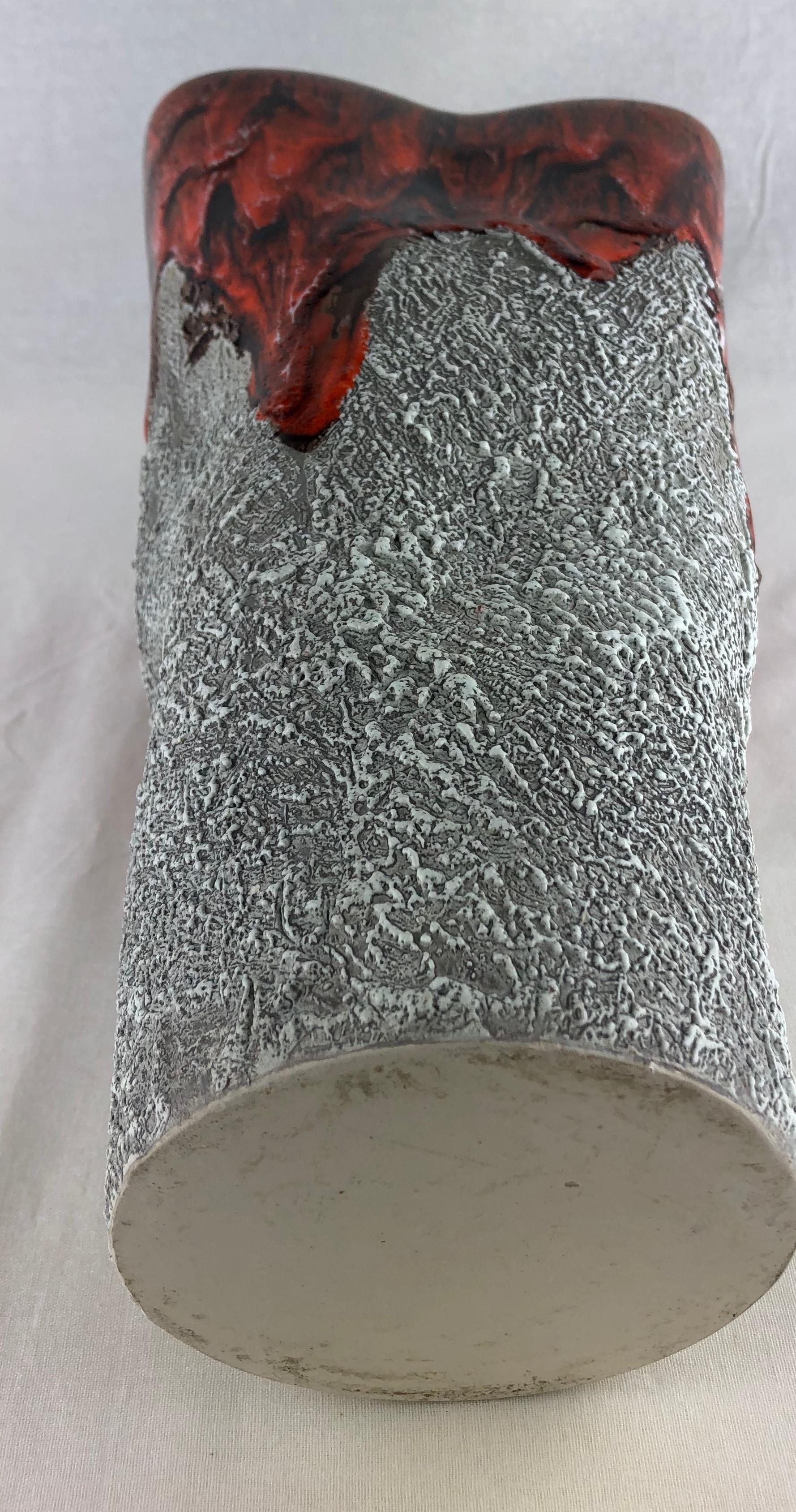 French Mid-Century Fat Lava Style Vase from Vallauris Style Charles Cart — detail 6