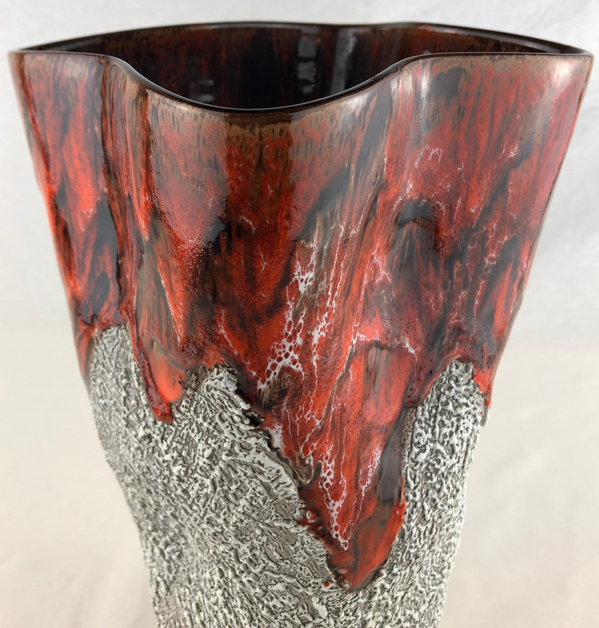 French Mid-Century Fat Lava Style Vase from Vallauris Style Charles Cart — detail 8