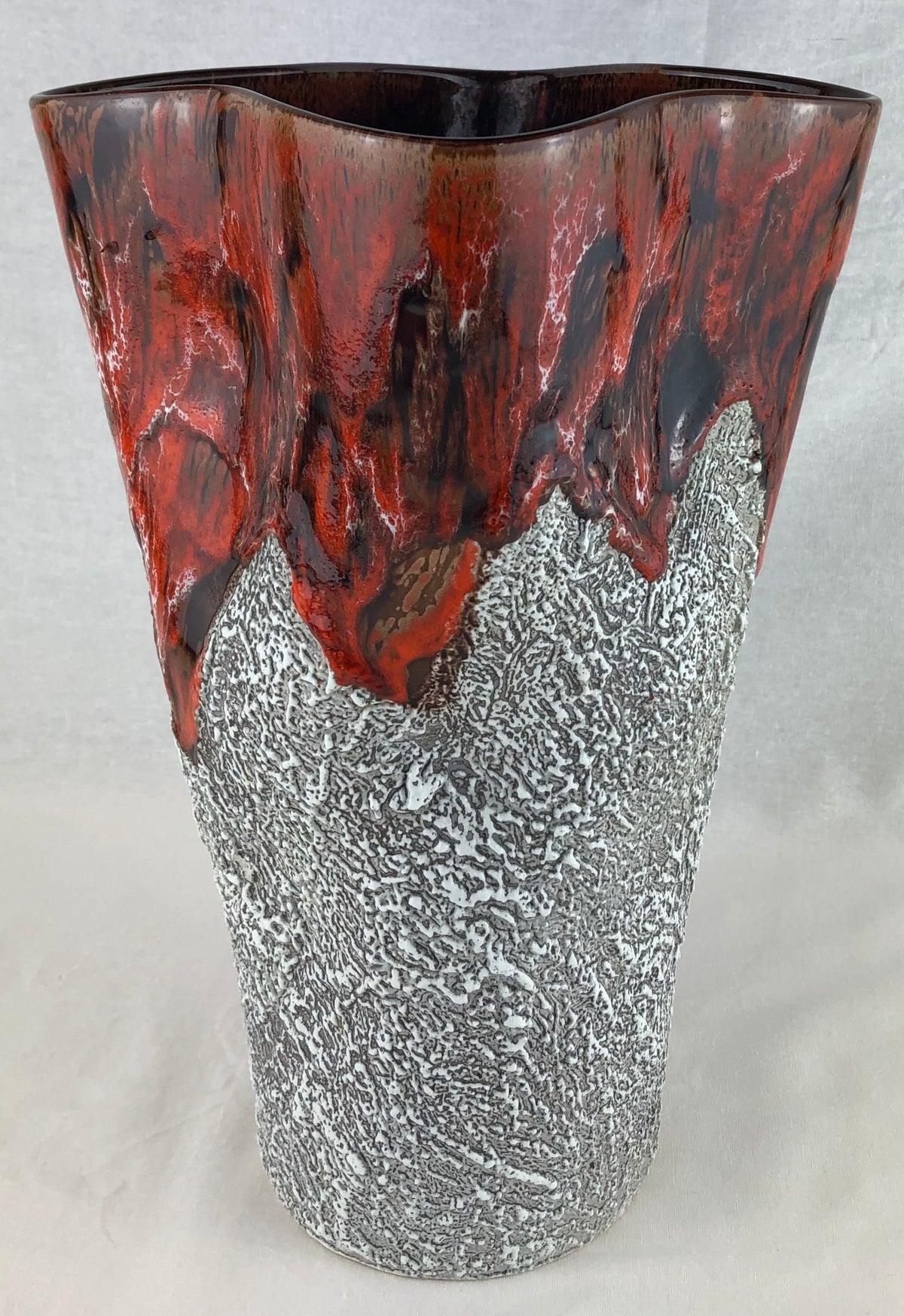 French Mid-Century Fat Lava Style Vase from Vallauris Style Charles Cart — detail 9
