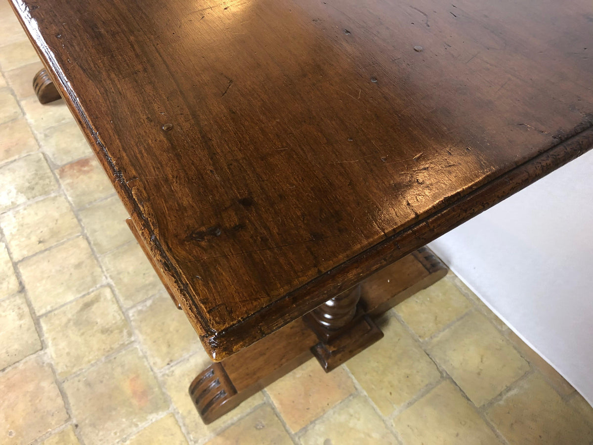18th Century French Louis XIII Walnut Sofa Console or Display Table — detail 6